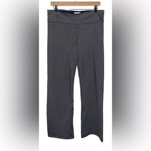 Kirkland Signature Wide Flare Leg Short Court Legging Women L Athleisure Pull On